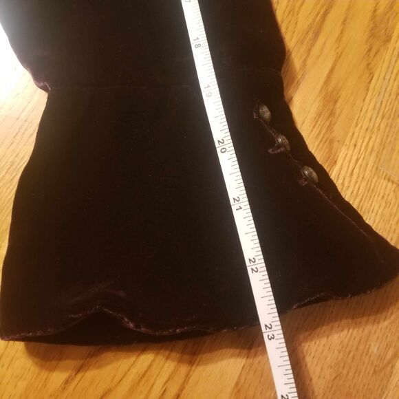 Lauren by Ralph Lauren Purple Velvet Long Sleeve Button Up 90's Womens Top Sz 4 - Picture 7 of 12